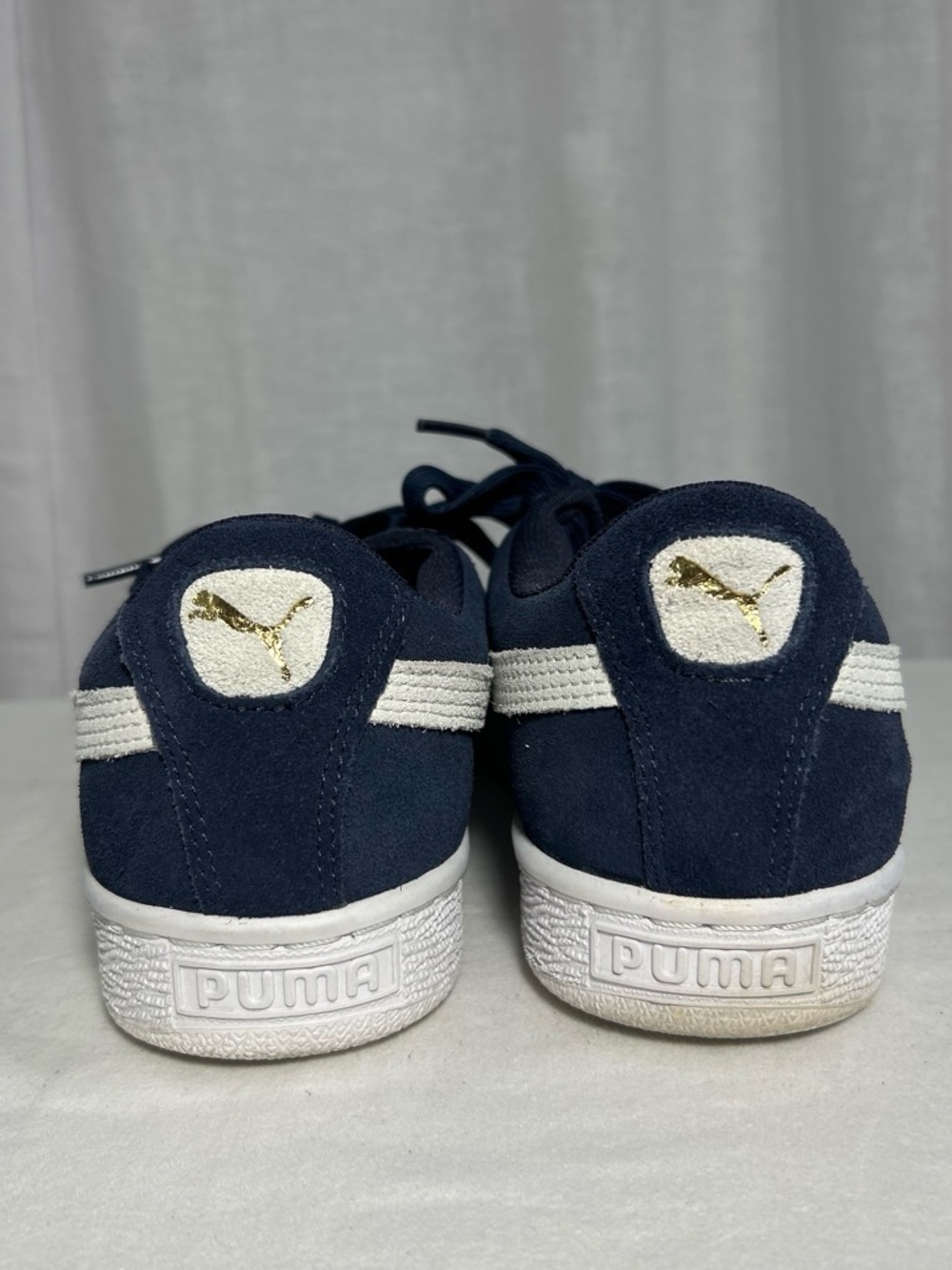 Women’s | Puma | Navy Suede | Sneakers | White design and logo | Size 7.5 - Picture 4 of 8